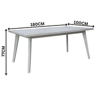 Maui 180cm Dining Table White