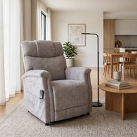 Mavic Dual Motor 150kgs Recliner Lift Chair Taupe Grey