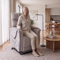 Mavic Dual Motor 150kgs Recliner Lift Chair Taupe Grey
