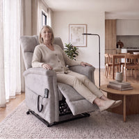 Mavic Dual Motor 150kgs Recliner Lift Chair Taupe Grey