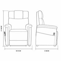 Mavic Dual Motor 150kgs Recliner Lift Chair Taupe Grey