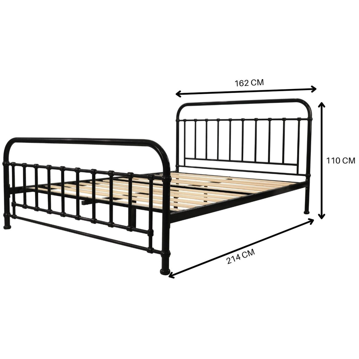 Metallica Metal Bed Frame Queen Black