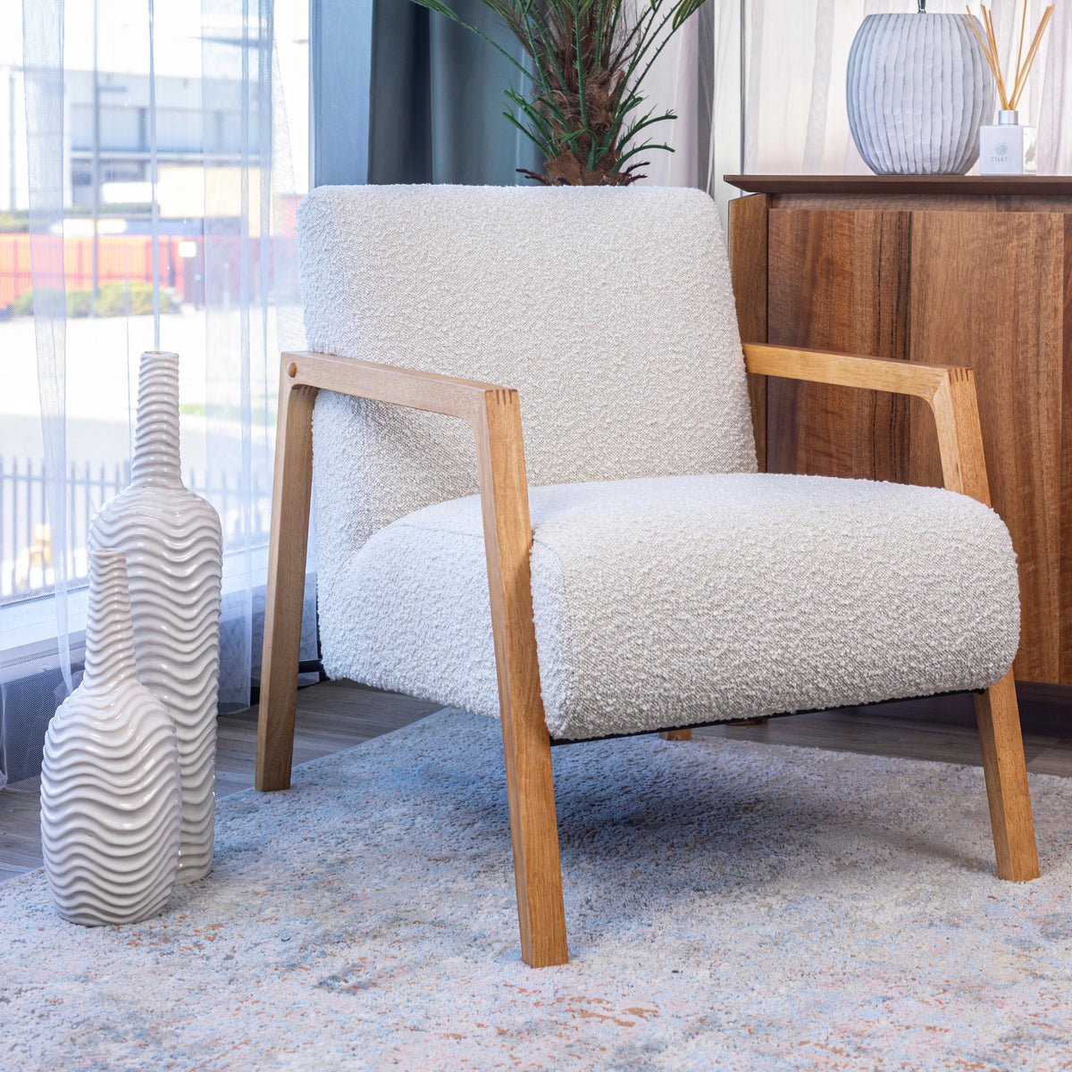 Milano Fabric Armchair Beige