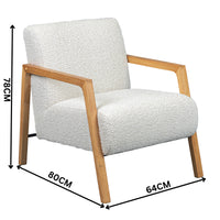 Milano Fabric Armchair Beige
