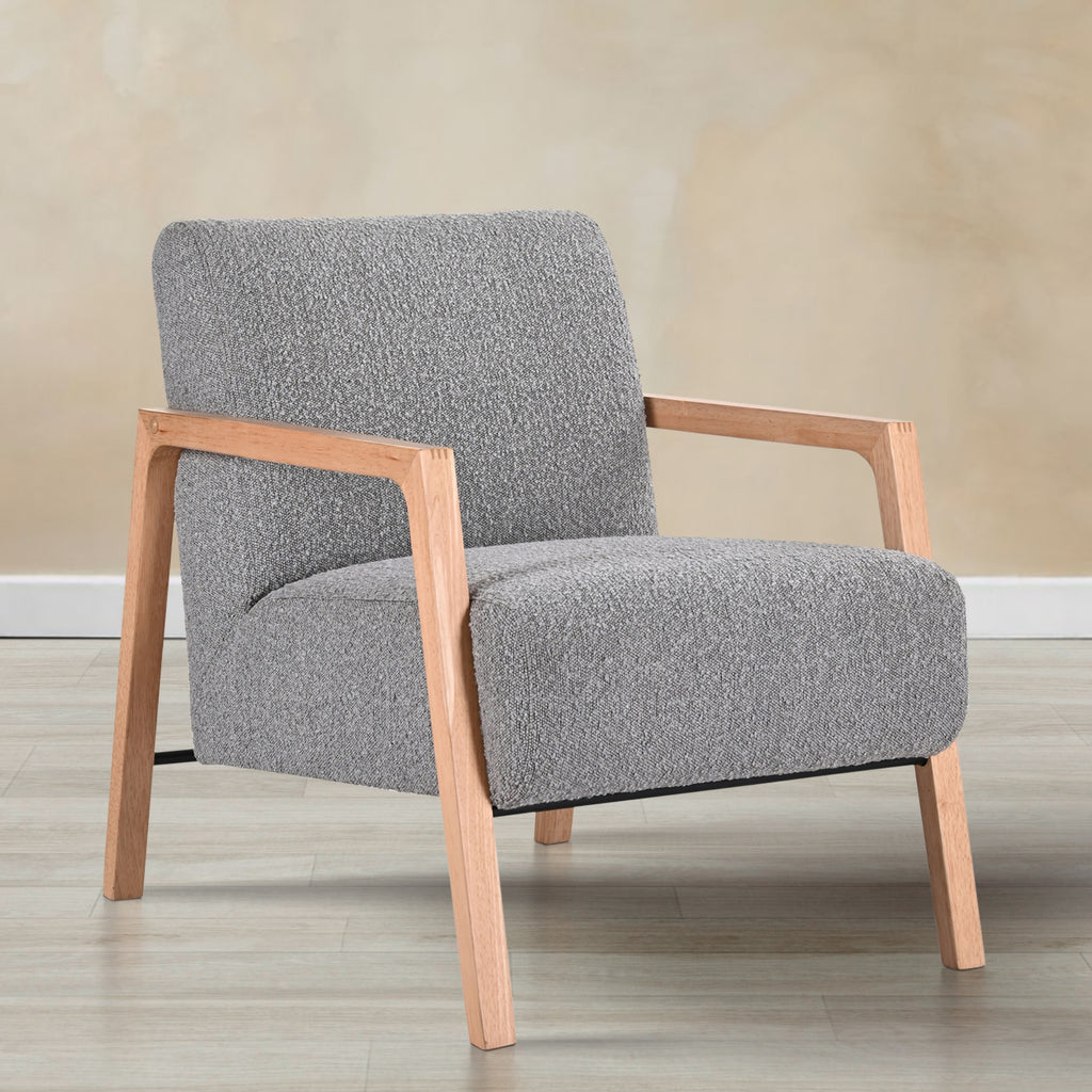 Milano Fabric Armchair Grey
