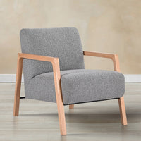 Milano Fabric Armchair Grey