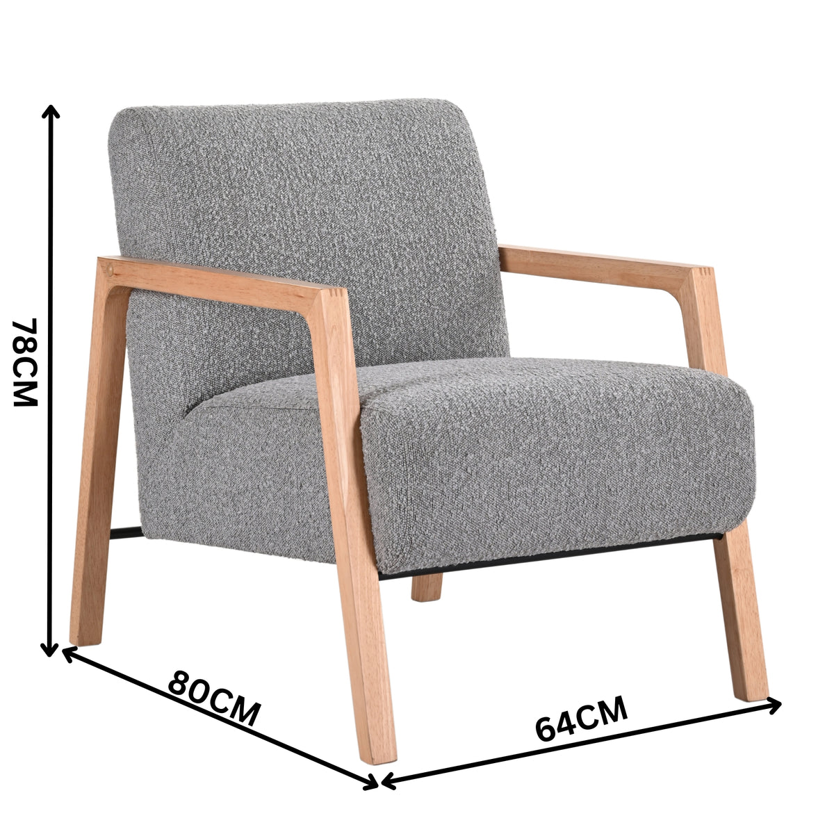 Milano Fabric Armchair Grey