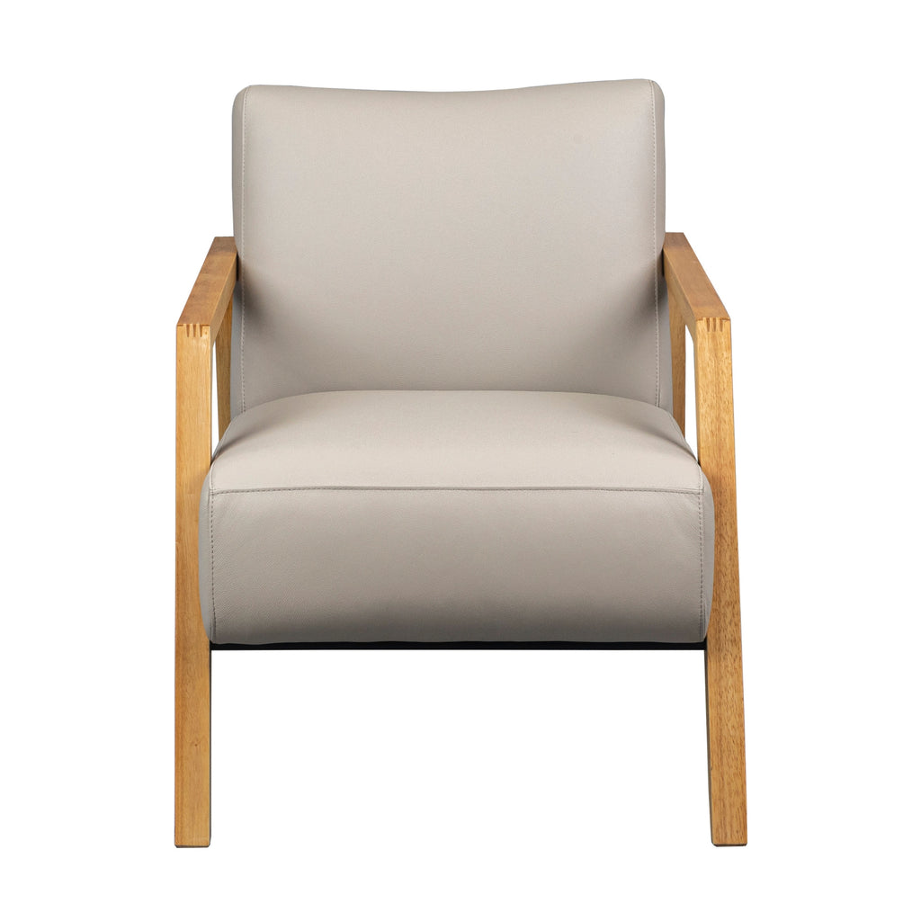 Milano Leather Armchair Wheat Grey