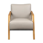 Milano Leather Armchair Wheat Grey