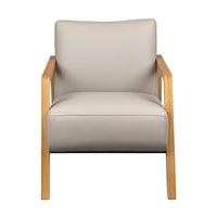 Milano Leather Armchair Wheat Grey