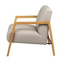 Milano Leather Armchair Wheat Grey