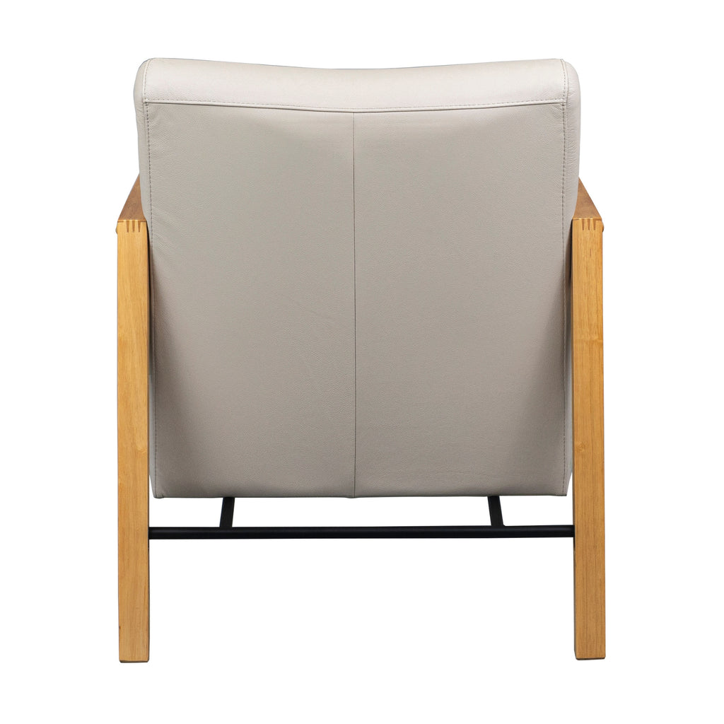 Milano Leather Armchair Wheat Grey
