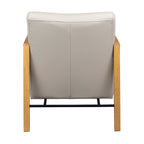 Milano Leather Armchair Wheat Grey
