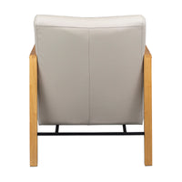 Milano Leather Armchair Wheat Grey