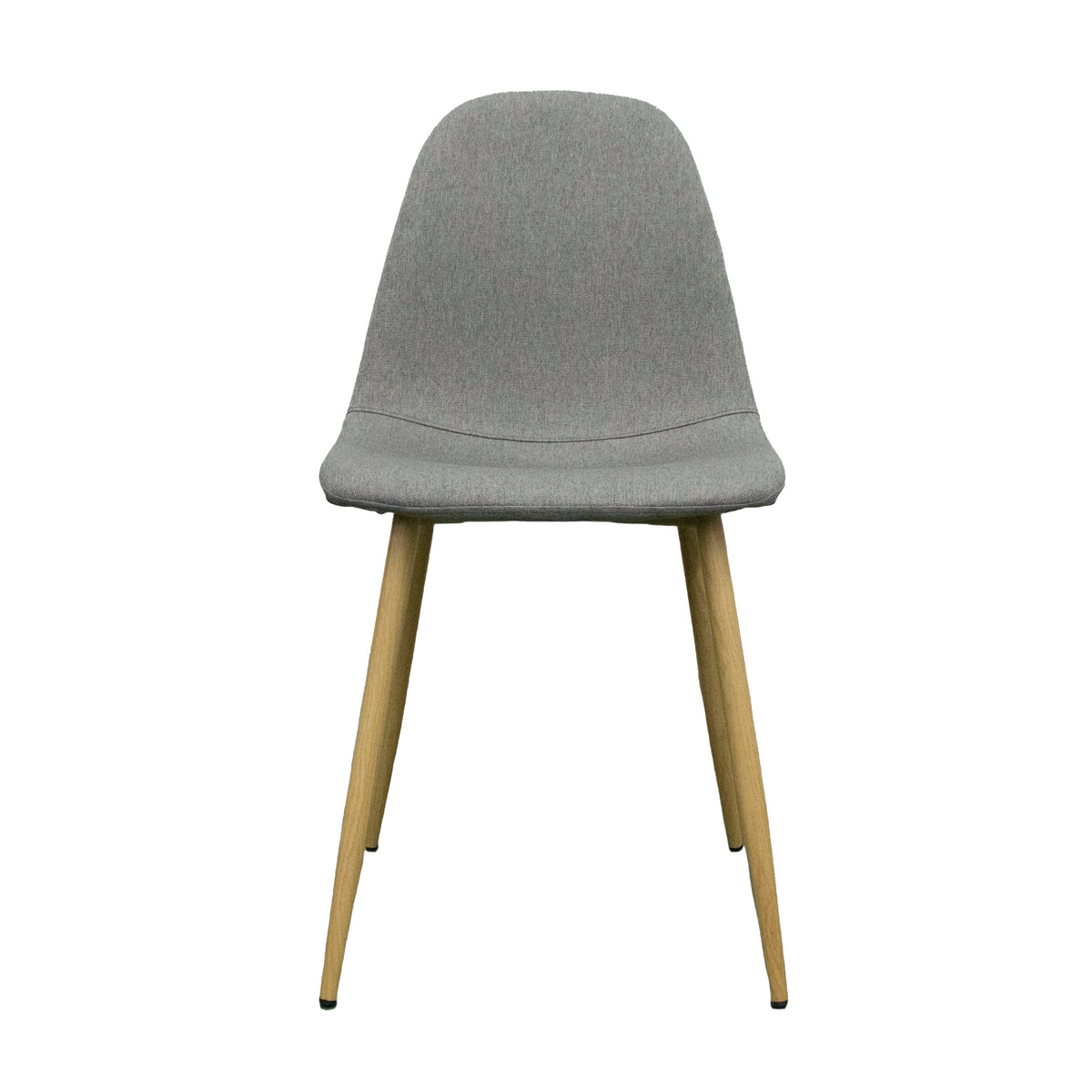 Milford 4pcs Set Dining Chair Premium Fabric Upholstery Light Grey