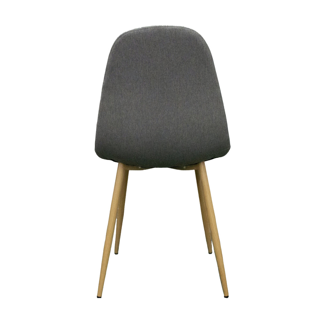 Milford 4pcs Set Dining Chair Premium Fabric Upholstery Light Grey