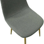 Milford 4pcs Set Dining Chair Premium Fabric Upholstery Light Grey