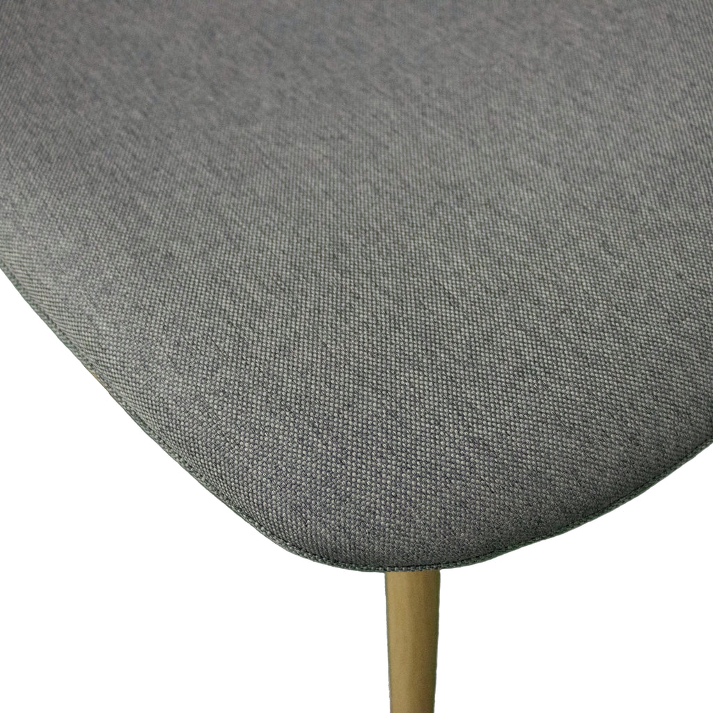 Milford 4pcs Set Dining Chair Premium Fabric Upholstery Light Grey