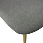 Milford 4pcs Set Dining Chair Premium Fabric Upholstery Light Grey