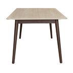 Milo 180cm Dining Table Sintered Stone Travertine Top Walnut