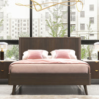 Milo King Bed Solid Hardwood Frame Walnut