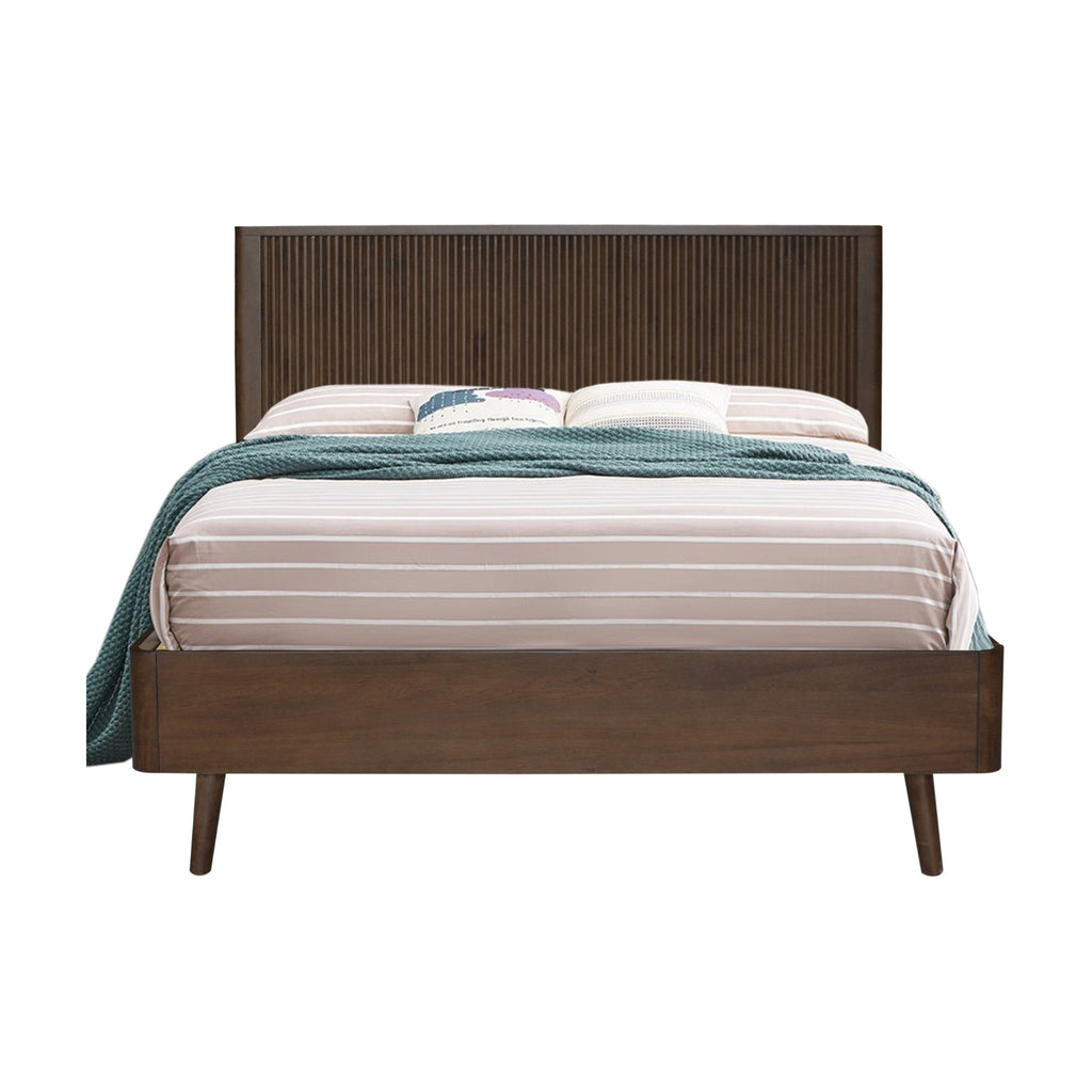 Milo King Bed Solid Hardwood Frame Walnut