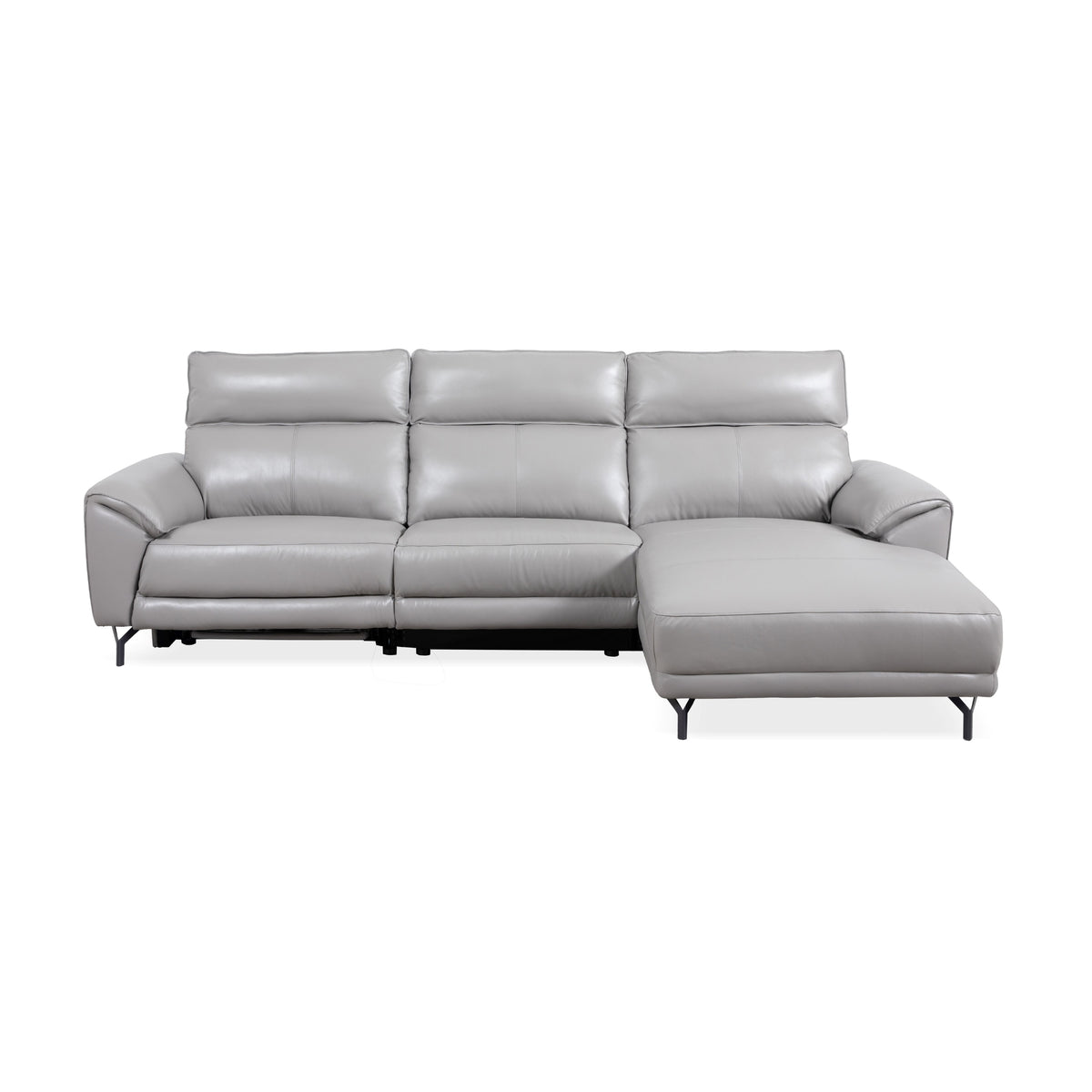 Milson 2 Seater Leather Electric Recliner RHF Chaise