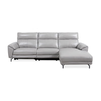 Milson 2 Seater Leather Electric Recliner RHF Chaise