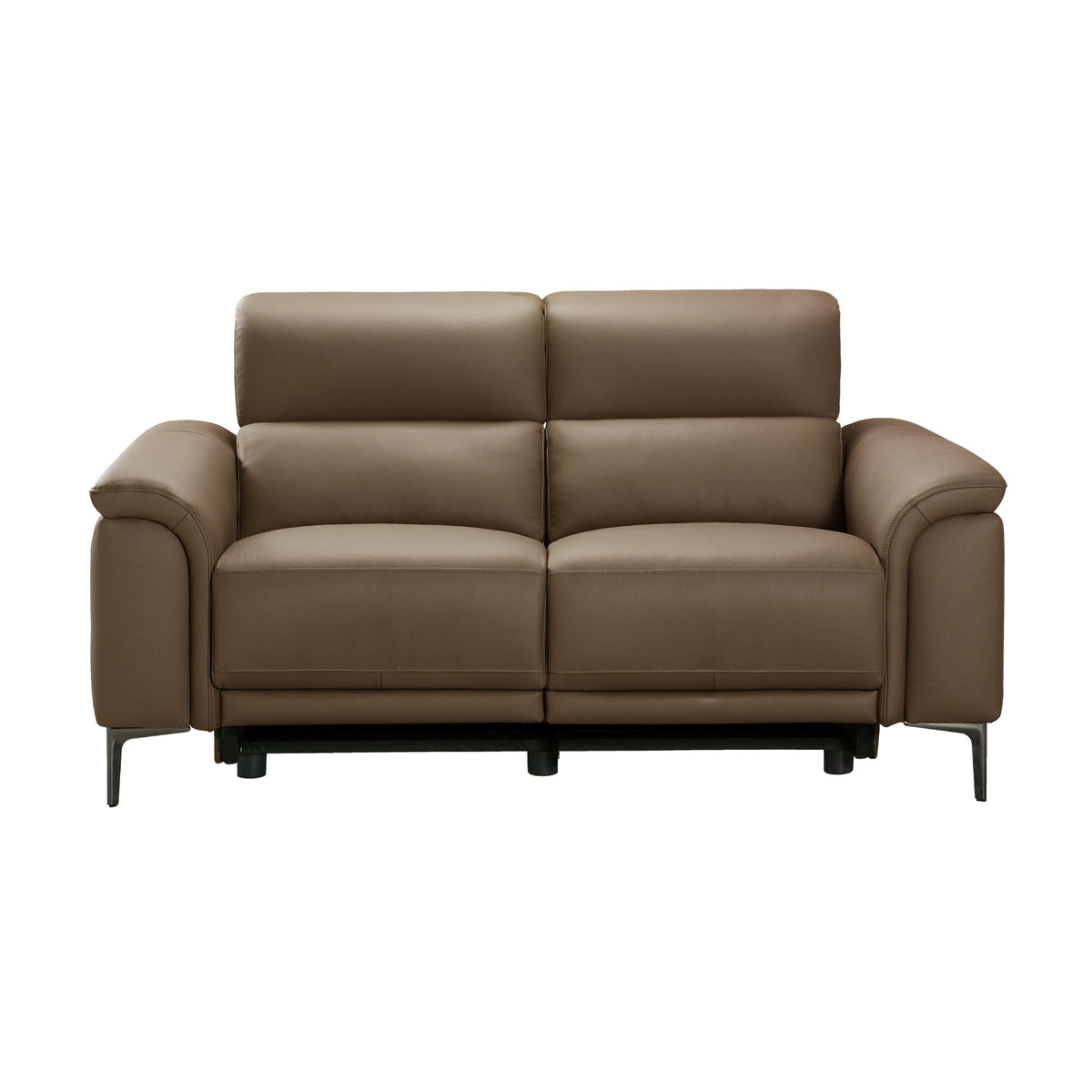 Mondrich 2 Seater Leather Electirc Recliner Sofa Lounge USB Charging Port Brown