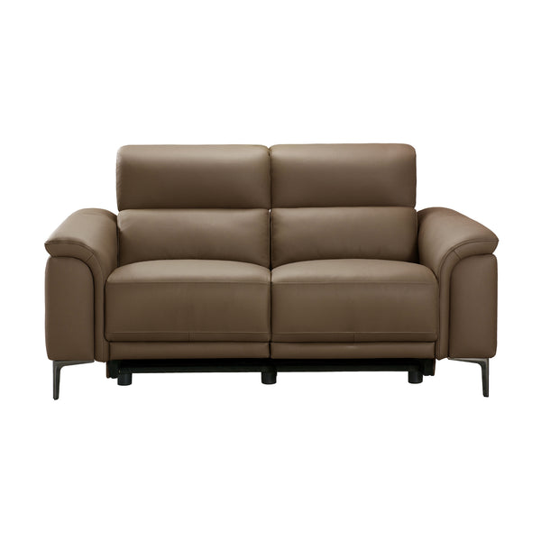 Mondrich 2 Seater Leather Electirc Recliner Sofa Lounge USB Charging Port Brown