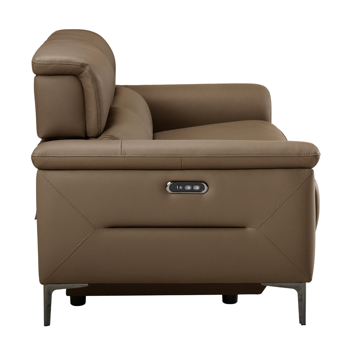 Mondrich 2 Seater Leather Electirc Recliner Sofa Lounge USB Charging Port Brown