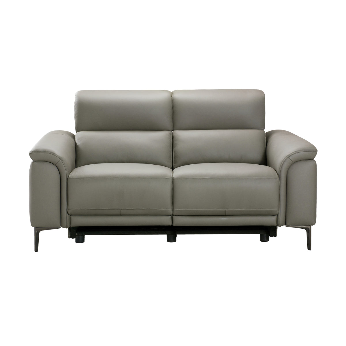 Mondrich 2 Seater Leather Electirc Recliner Sofa Lounge USB Charging Port Grey