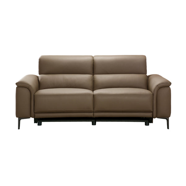 Mondrich 3 Seater Leather Electirc Recliner Sofa Lounge USB Charging Port Brown