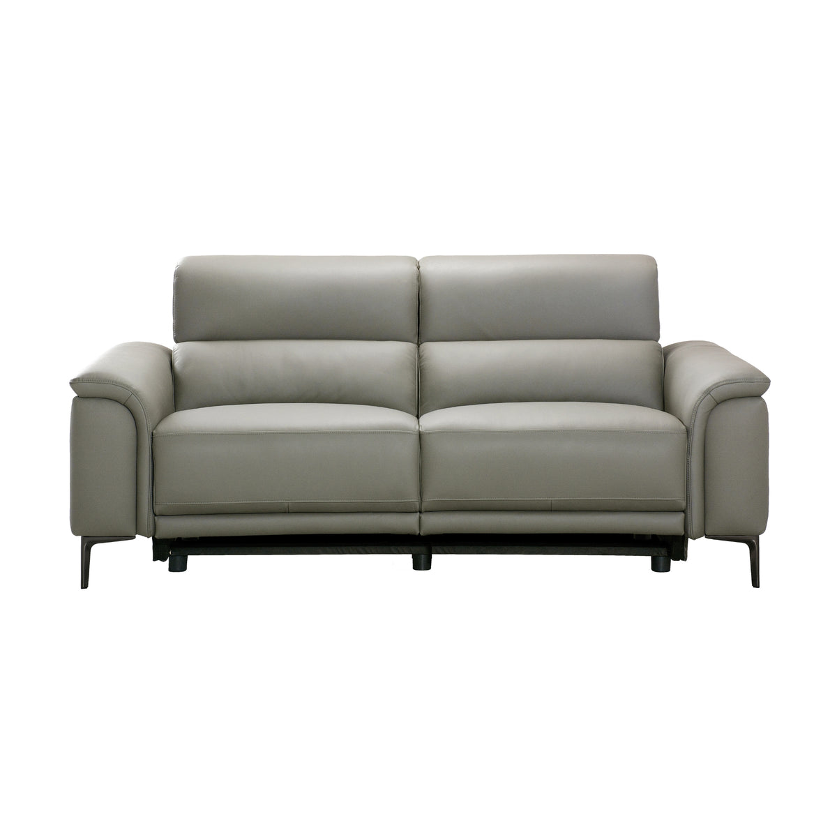 Mondrich 3 Seater Leather Electirc Recliner Sofa Lounge USB Charging Port Grey