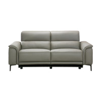 Mondrich 3 Seater Leather Electirc Recliner Sofa Lounge USB Charging Port Grey