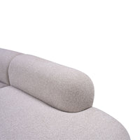Montana 3 Seater Curved Fabric Sofa Champagne Beige 