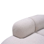 Montana 3 Seater Curved Fabric Sofa Champagne Beige 
