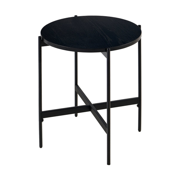 Montrel 50cm Round Lamp Table Black