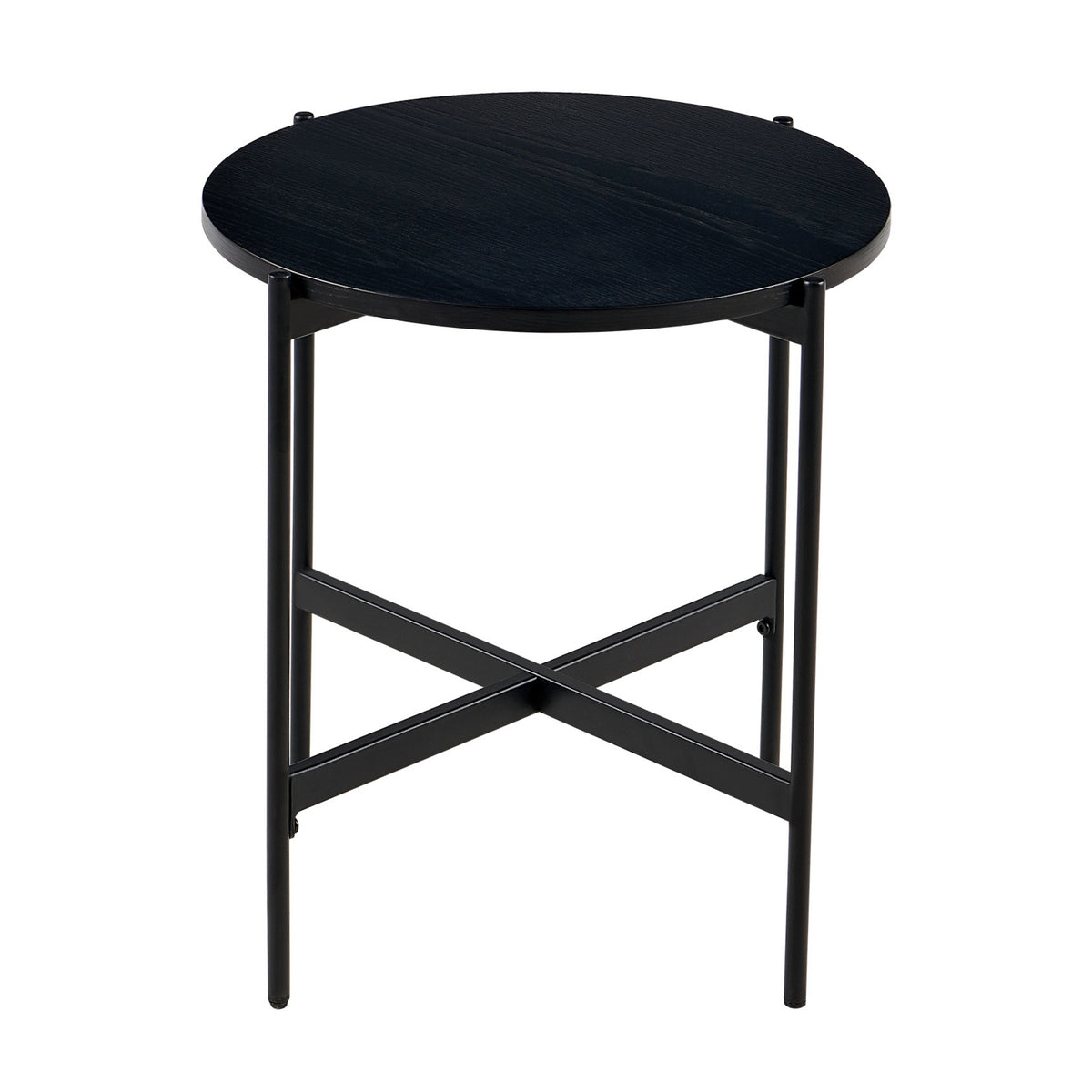 Montrel 50cm Round Lamp Table Black
