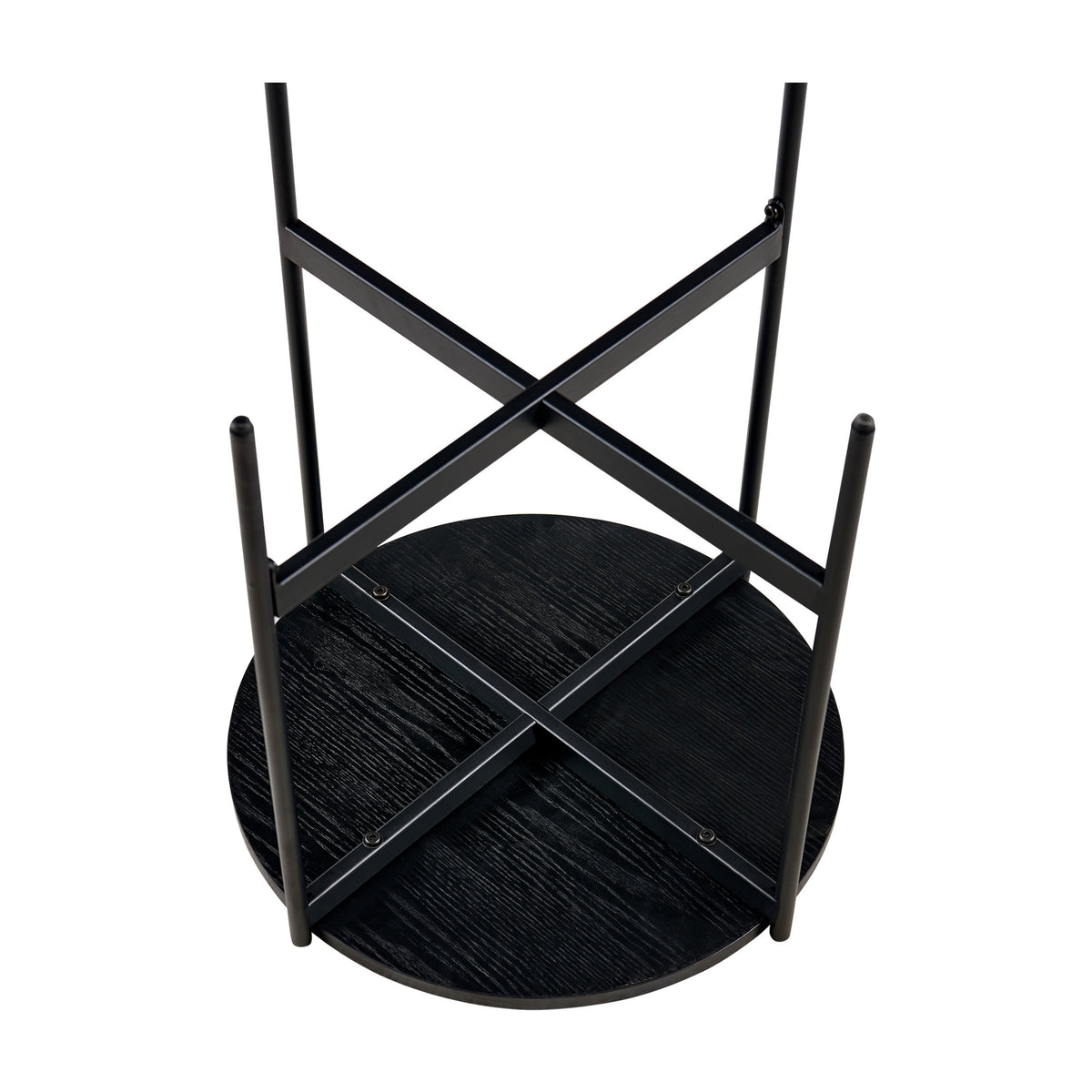 Montrel 50cm Round Lamp Table Black