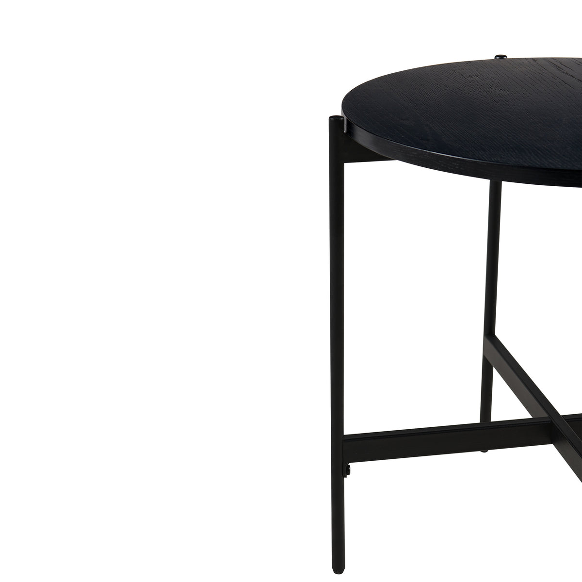 Montrel 50cm Round Lamp Table Black