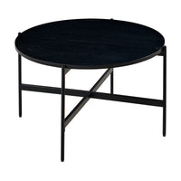 Montrel Set Of 2 Nesting Round Coffee Tables Black 
