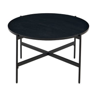 Montrel Set Of 2 Nesting Round Coffee Tables Black 