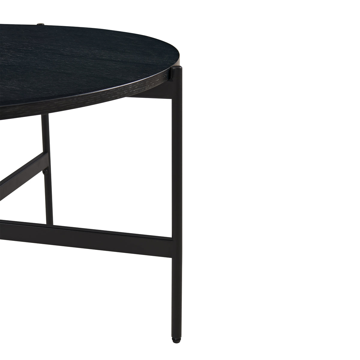 Montrel Set Of 2 Nesting Round Coffee Tables Black 