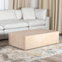 Monument 120cm Rectangular Coffee Table Travertine Beige