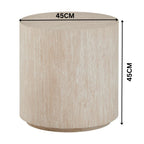 Monument 45cm Round Side Table Travertine Beige