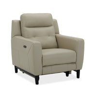 Morgan Single Seater Electric Recliner Genuine Leather Beige