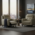 Morgan Single Seater Electric Recliner Genuine Leather Beige