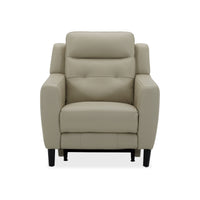 Morgan Single Seater Electric Recliner Genuine Leather Beige