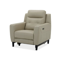 Morgan Single Seater Electric Recliner Genuine Leather Beige